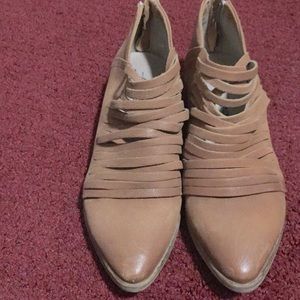 Free People Tan Booties